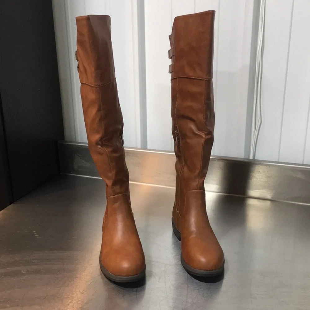 New WB Woman’s Journee Collection Brown Knee-High Women's Boots